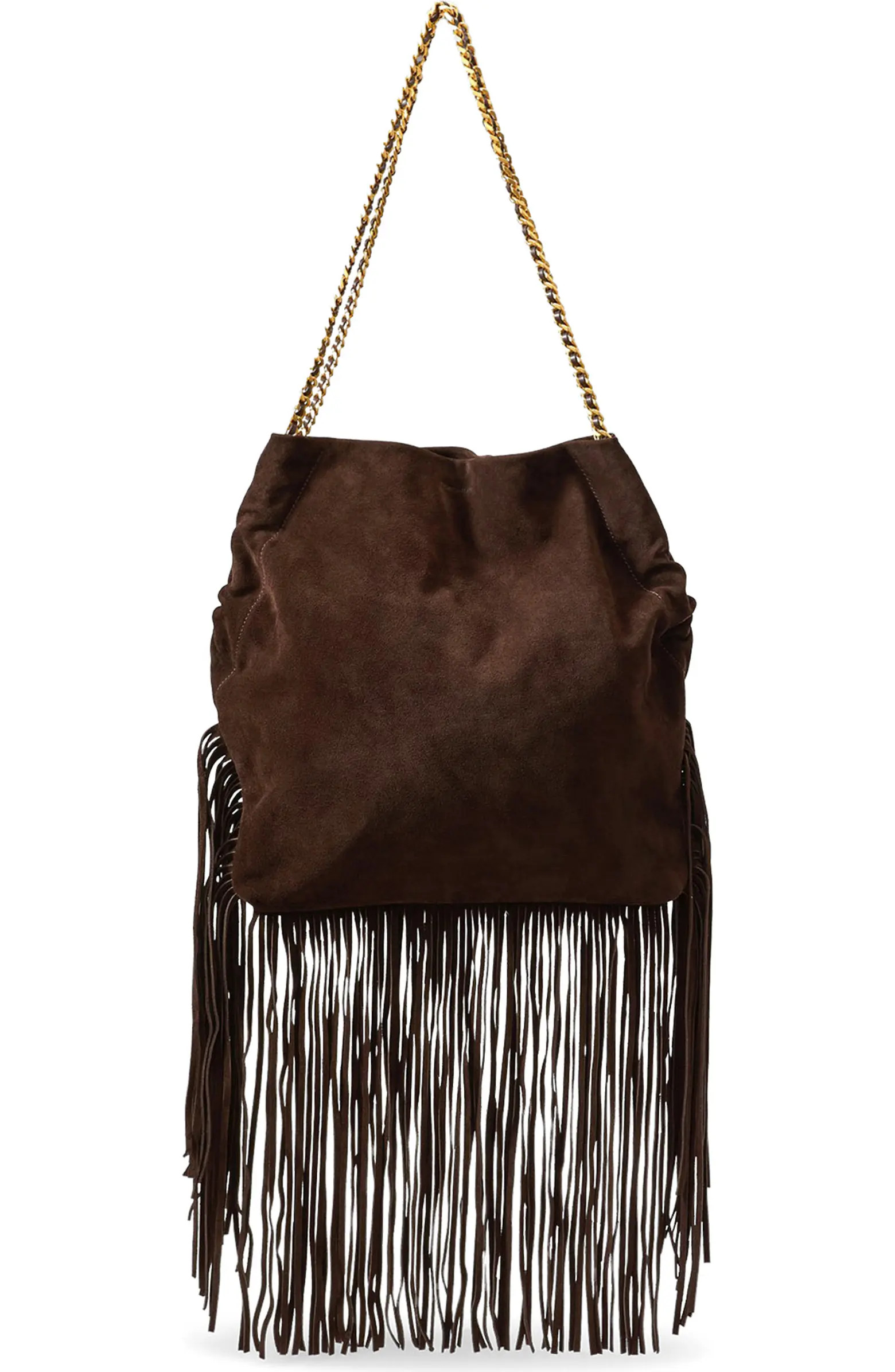 Veronica Beard Large Slouch Fringe Suede Shoulder Bag | Nordstrom | Nordstrom