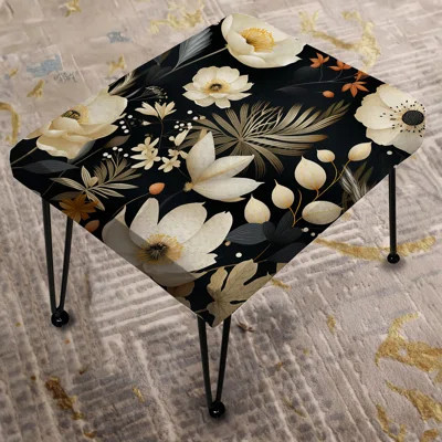 Modern Florals - Plants Rectangle Ottoman | Wayfair North America