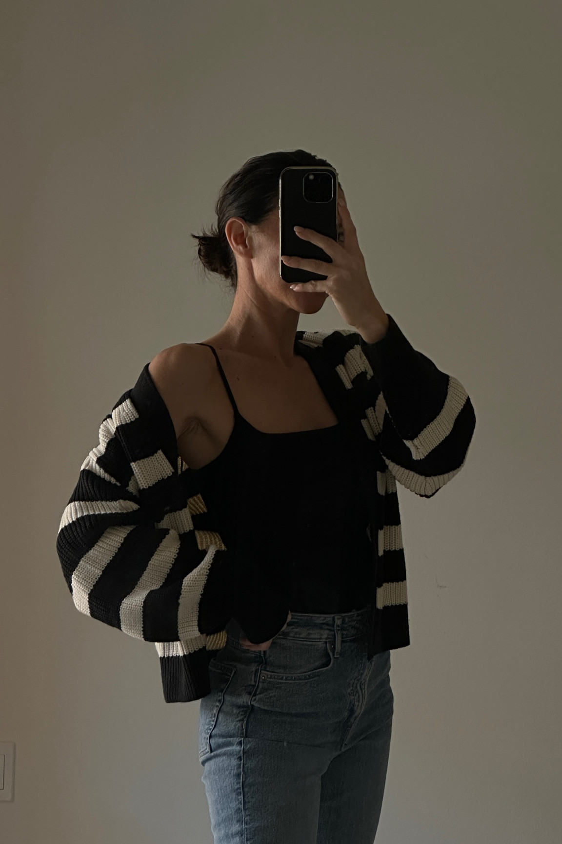 Cozy In A Cardigan
Fall wardrobe essentials

Black Striped Rib Knit Cardigan
H&M Style

Petite Friendly
5’2 - XS
