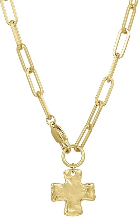 James Michelle Chunky Cross Chain Necklace for Women – Premium Waterproof, Tarnish-Free, Gold &... | Amazon (US)
