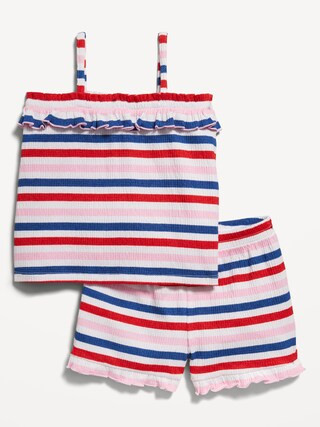 Sleeveless Ruffle Top and Shorts Set for Toddler Girls | Old Navy (US)