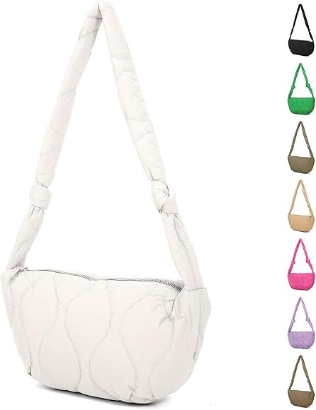 Whippy Crescent Bags for Women - Poly-cotton Dumpling Casual Crossbody Lightweight Hobos Shoulder... | Amazon (UK)