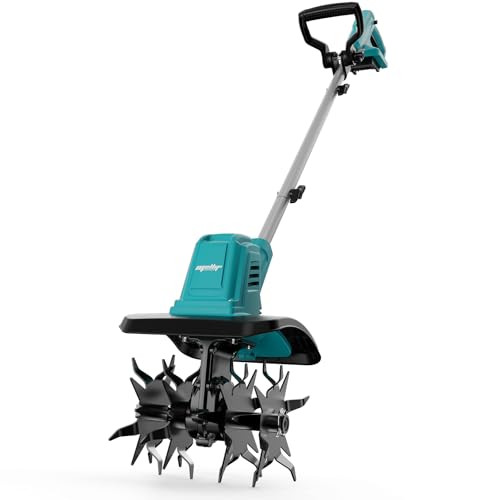 Brushless Cordless Tiller Cultivator Compatible with Makita 18V Battery (Tool Only), Electric Rototiller with 48 Steel Tines, 280RPM,10" Tilling Width,7" Depth Garden Tiller for Gardening/Soil Turning | Amazon (US)