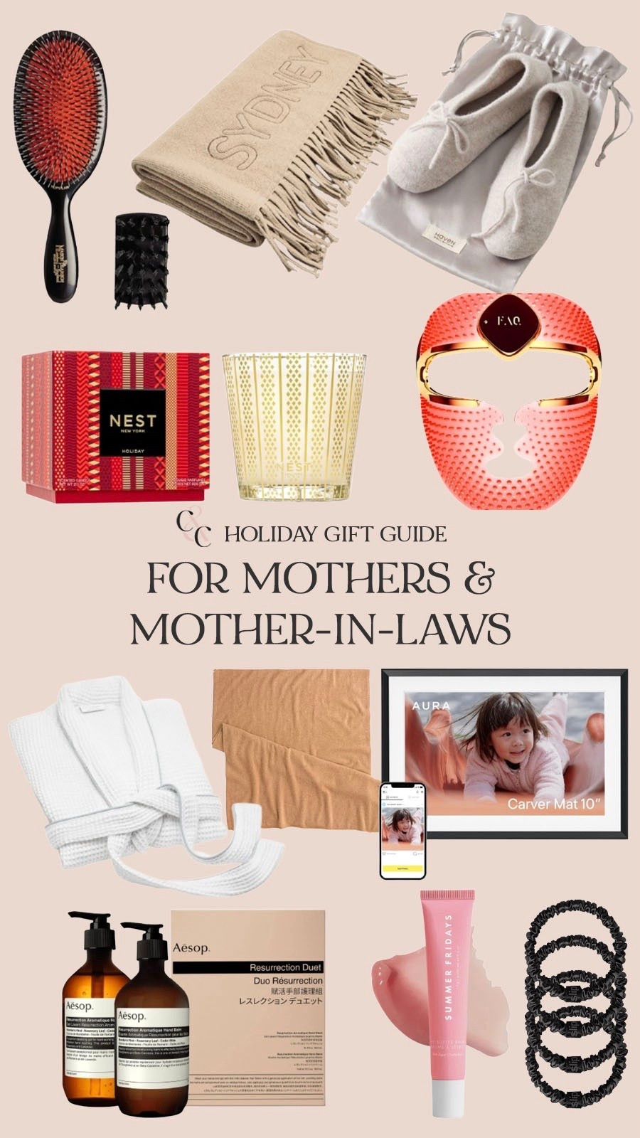 The gift guide for mothers and mother in laws! Red light mask, digital frame, waffle robe, and more 

#LTKmomlife #LTKGiftGuide #LTKHoliday