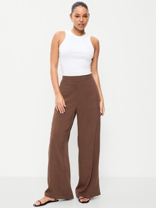 High-Waisted Playa Wide-Leg Pants | Old Navy (US)
