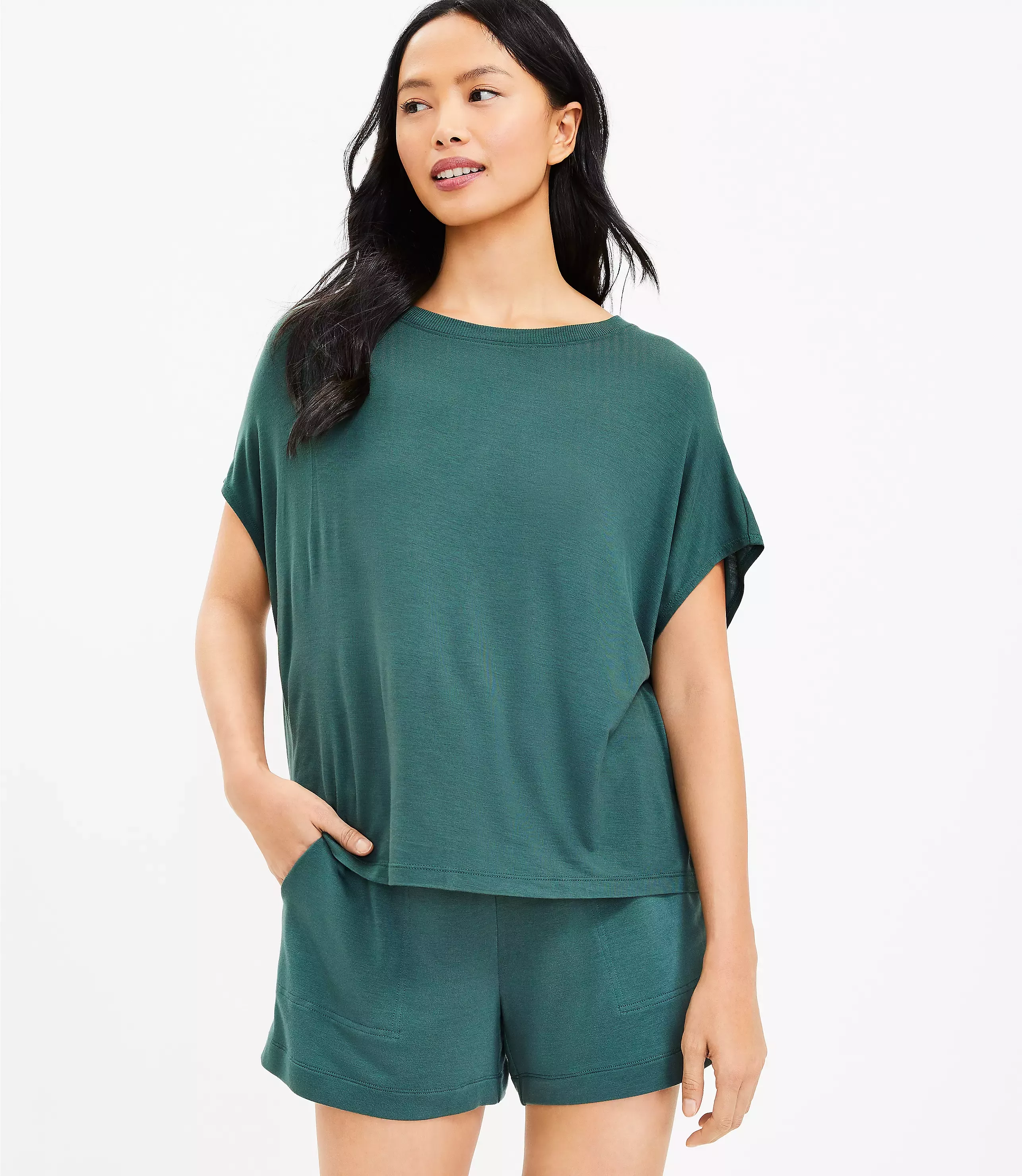 Lou & Grey Signaturesoft Jersey Drop Shoulder Top