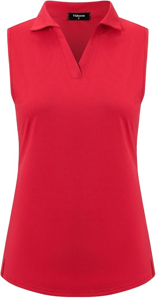 Womens Sleeveless Golf Polo Shirts Lightweight Tennis Sport Tops | Amazon (US)