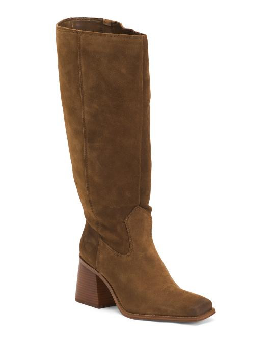 Made In Brazil Suede Sangetti Extra Wide Calf Casual Tall Boots | TJ Maxx