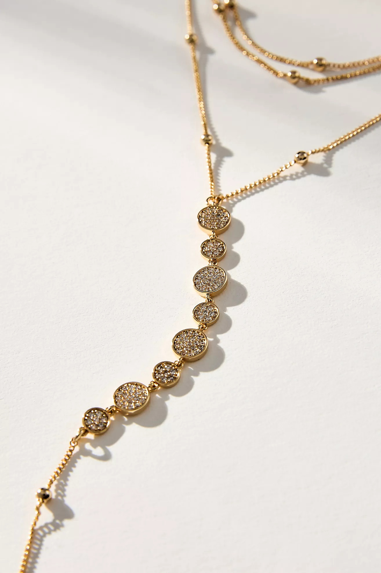 Ettika Bali Dreams Crystal Layered Lariat Necklace | Anthropologie (US)