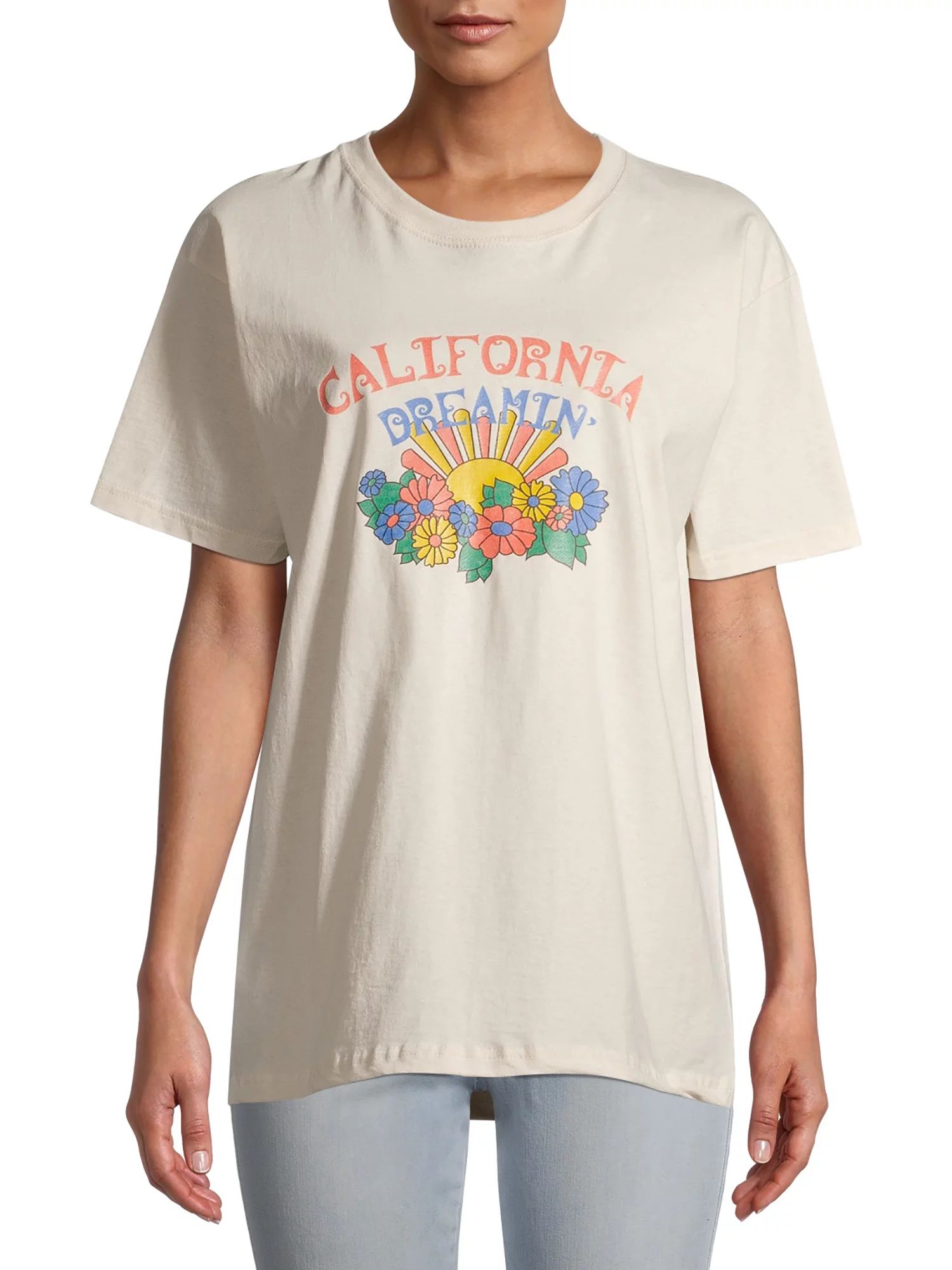 Daisy Street Women's California Short Sleeve Graphic T-Shirt | Walmart (US)