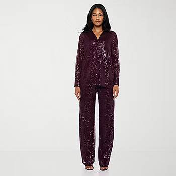 new!Premier Amour Womens Straight Pull-On Sequin Pant | JCPenney
