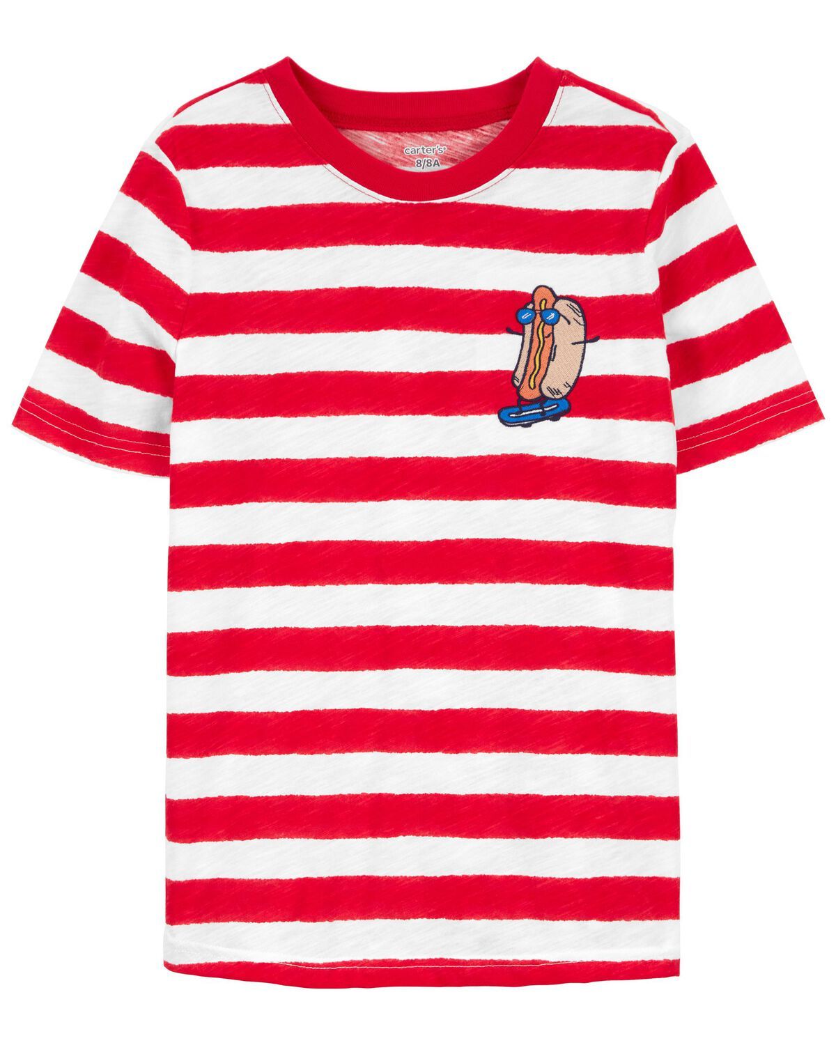 Kid Striped Hot Dog Graphic Tee | Carter's