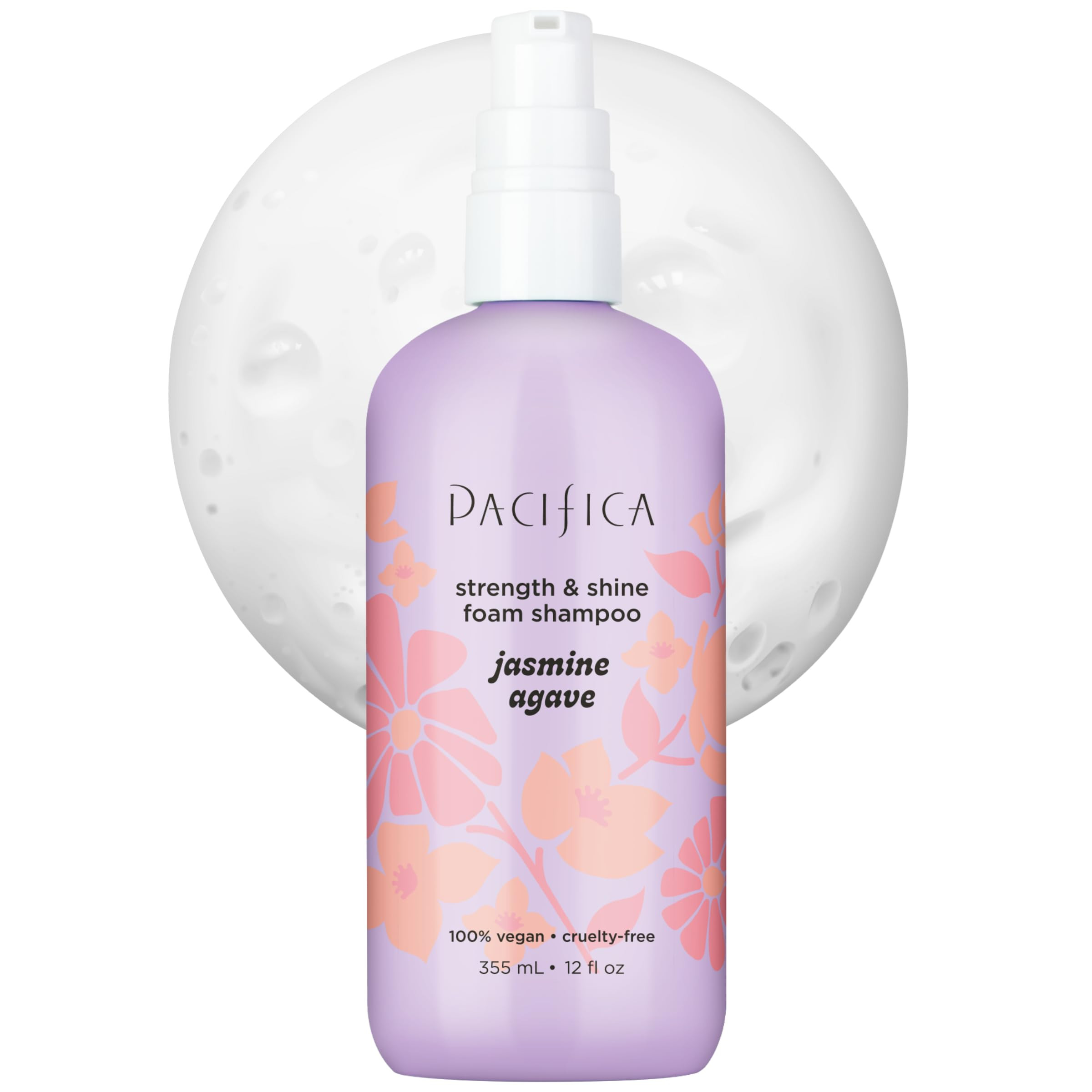 Pacifica Jasmine Agave Strength & Shine Foaming Shampoo – Repairing Foam Shampoo for Dry, Damag... | Amazon (US)