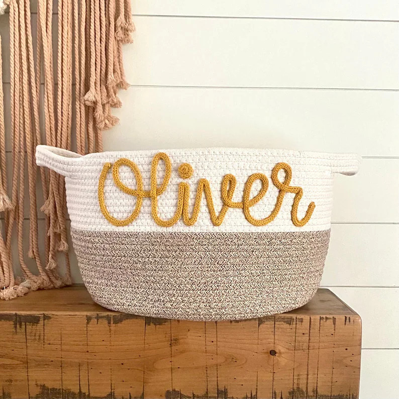 Personalized Basket Monogrammed Basket Custom Name Basket - Etsy | Etsy (US)