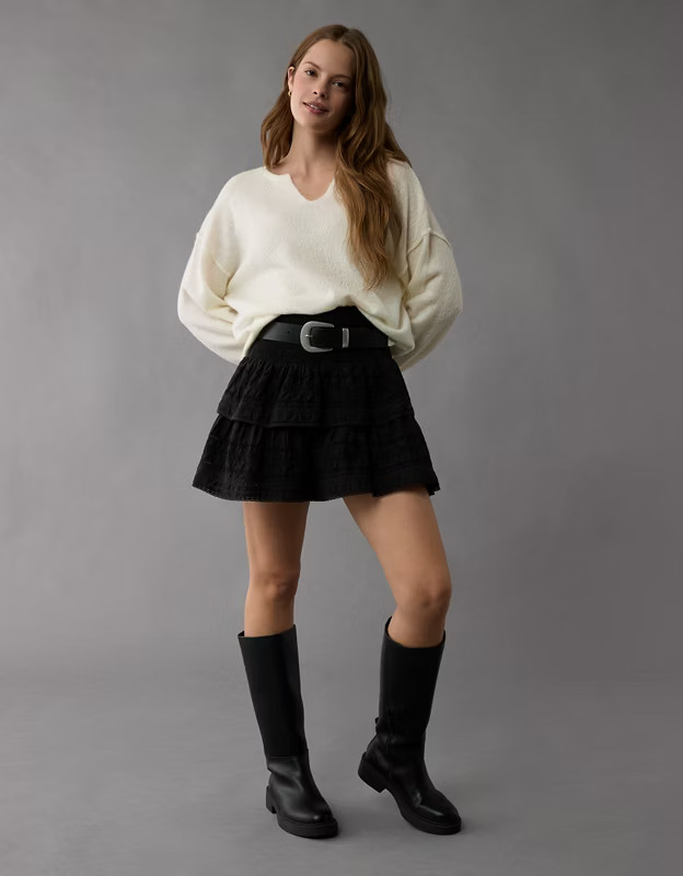 AE Whoa So Soft Notch Neck Sweater | American Eagle Outfitters (US & CA)