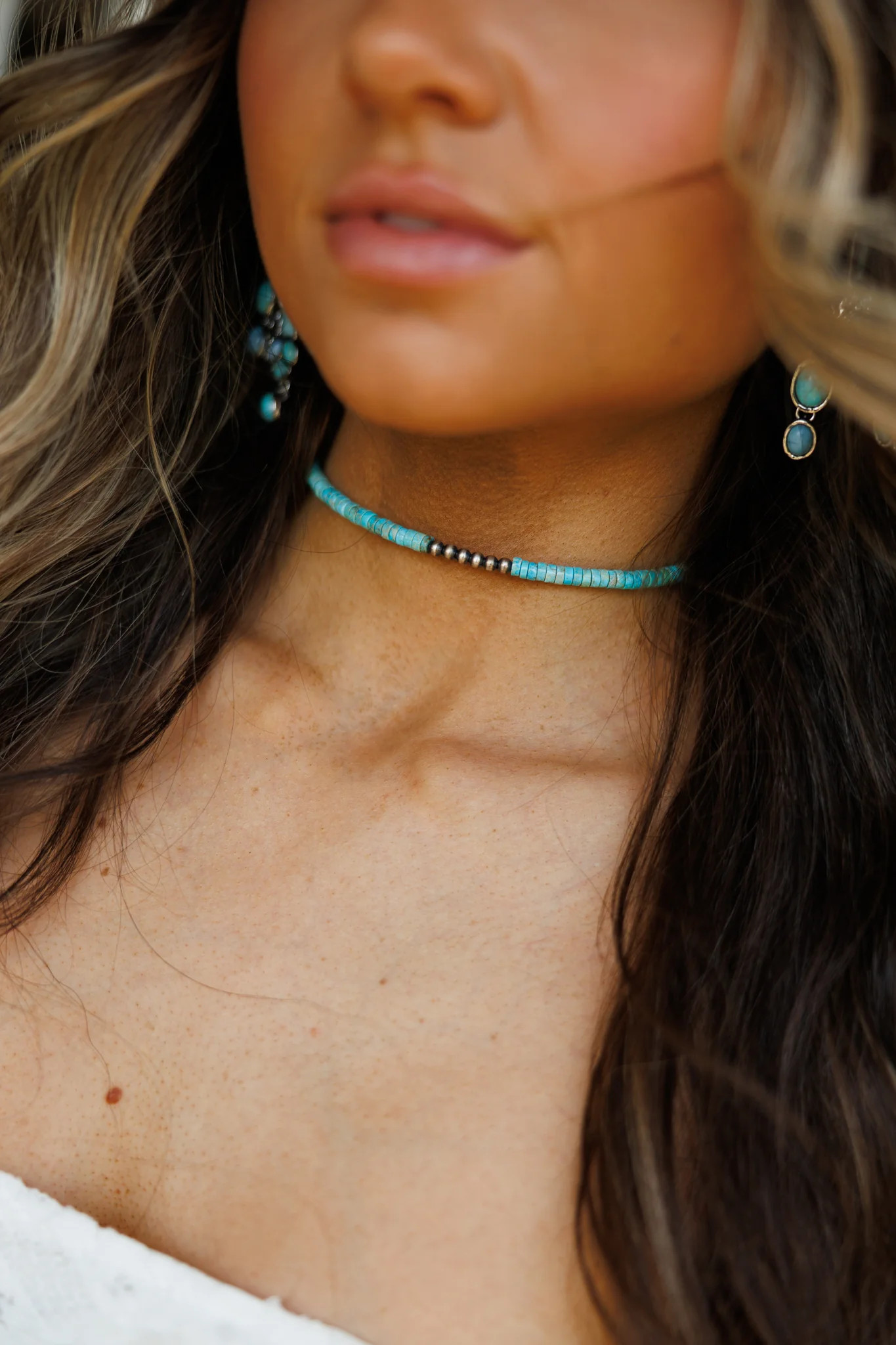 NEW!! The “Jackson" Kingman Turquoise Choker Necklace | Glitzy Bella