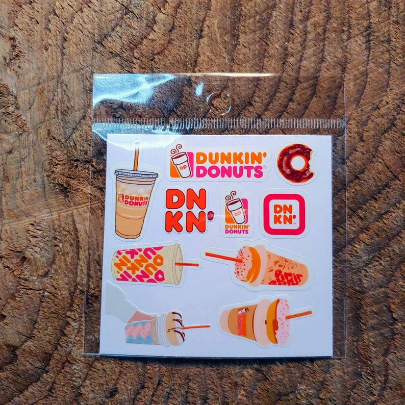 Vinyl Weatherproof Dunkin Stickers | Glossy - Etsy | Etsy (US)