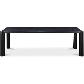 Quentin Dining Table for 10, Solid White Oak with Rounded Corner Posts, Black Finish | Amazon (US)