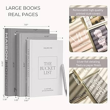 Amazon.com: Moncur Home Decorative Coffee Table Books for Home Décor Accents Bookshelf Mid Centu... | Amazon (US)