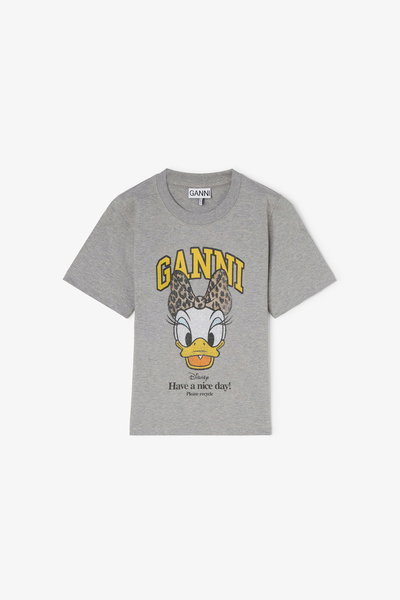 Daisy Duck Grey Printed Baby Fit T-shirt | Ganni