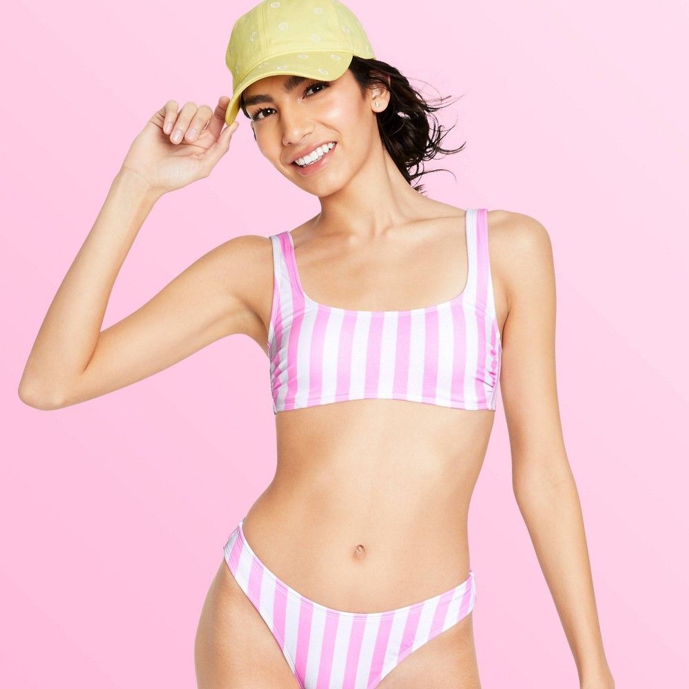 Women's Striped Bralette Bikini Top - Stoney Clover Lane x Target Pink XL | Target