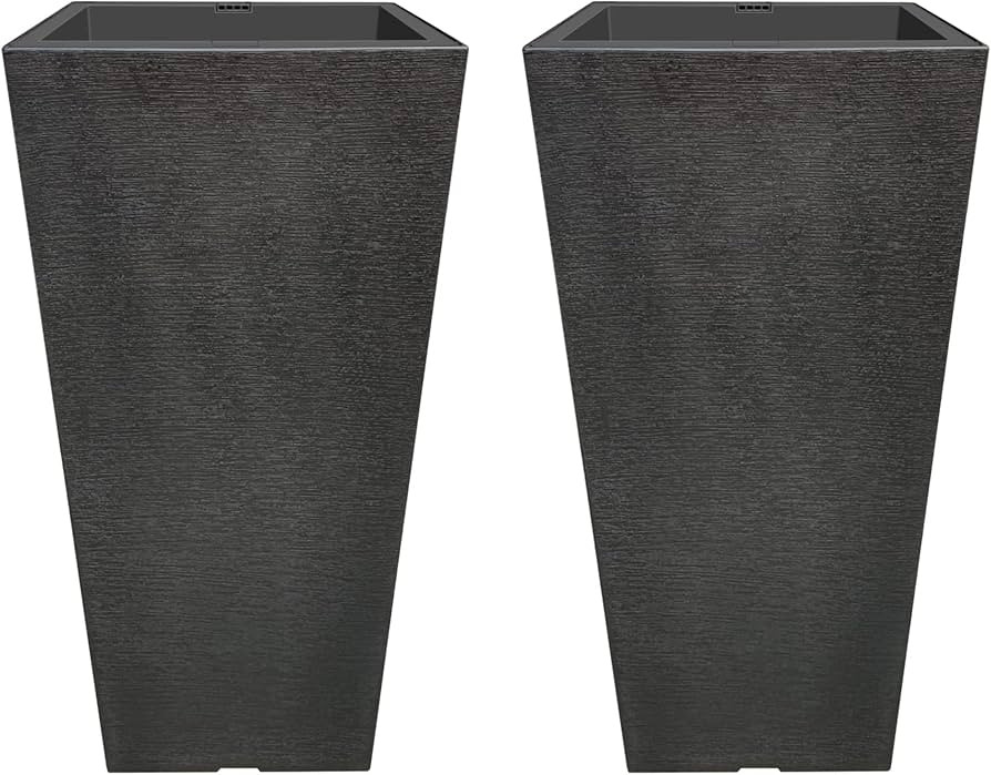 Kante 28 Inch Tall Planter Set of 2, Large Taper Planter for Outdoor Indoor Garden Patio Front Do... | Amazon (US)
