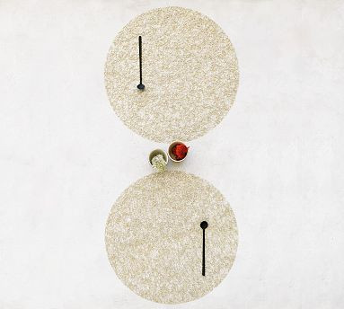 Chilewich Metallic Lace Round Placemats, Set of 4 | Pottery Barn (US)