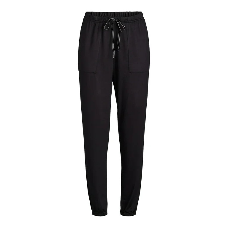 Joyspun Women's Hacci Knit Jogger Sleep Pants, 29” Inseam, Sizes XS to 3X | Walmart (US)