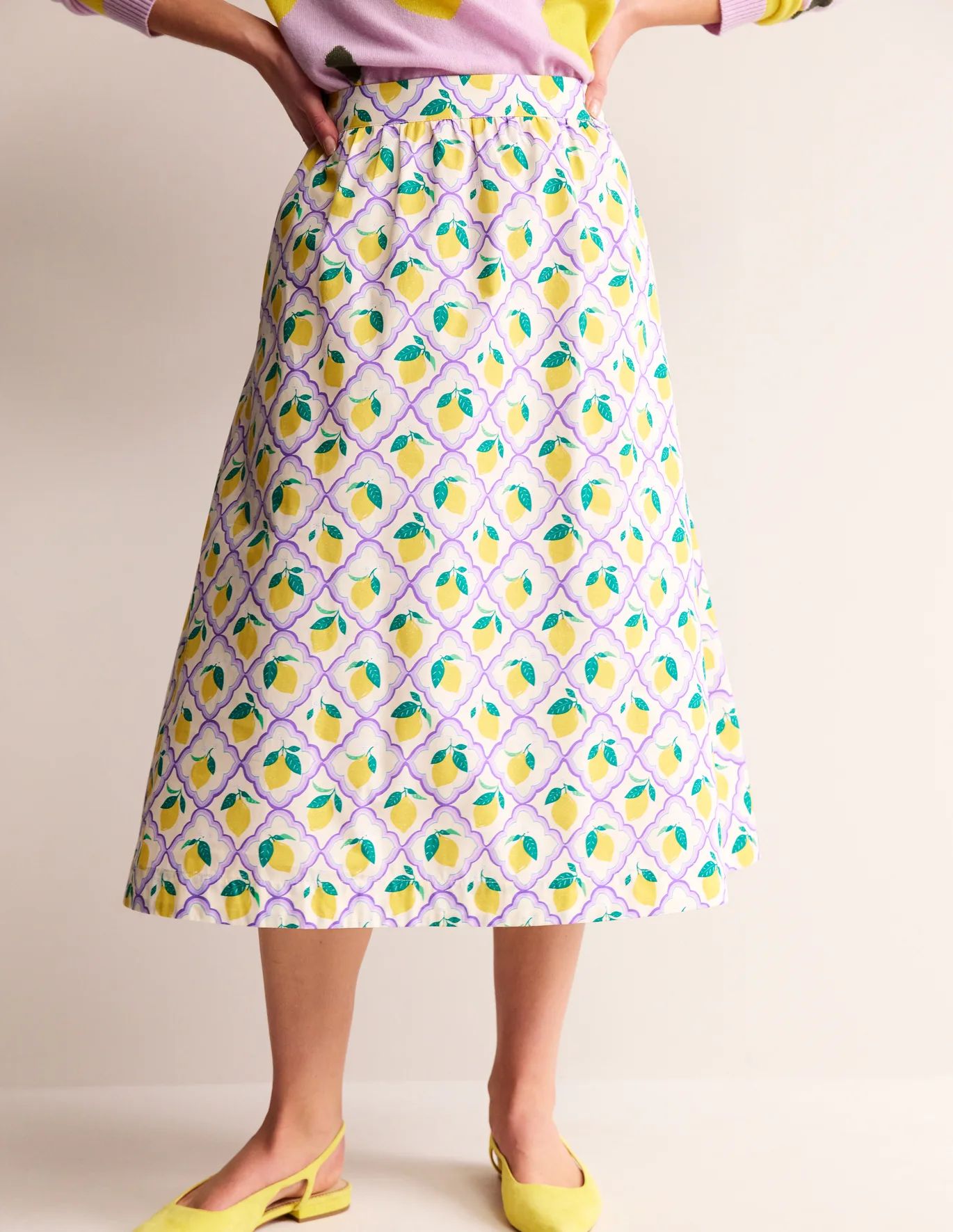 Hattie Poplin Midi Skirt | Boden (US)