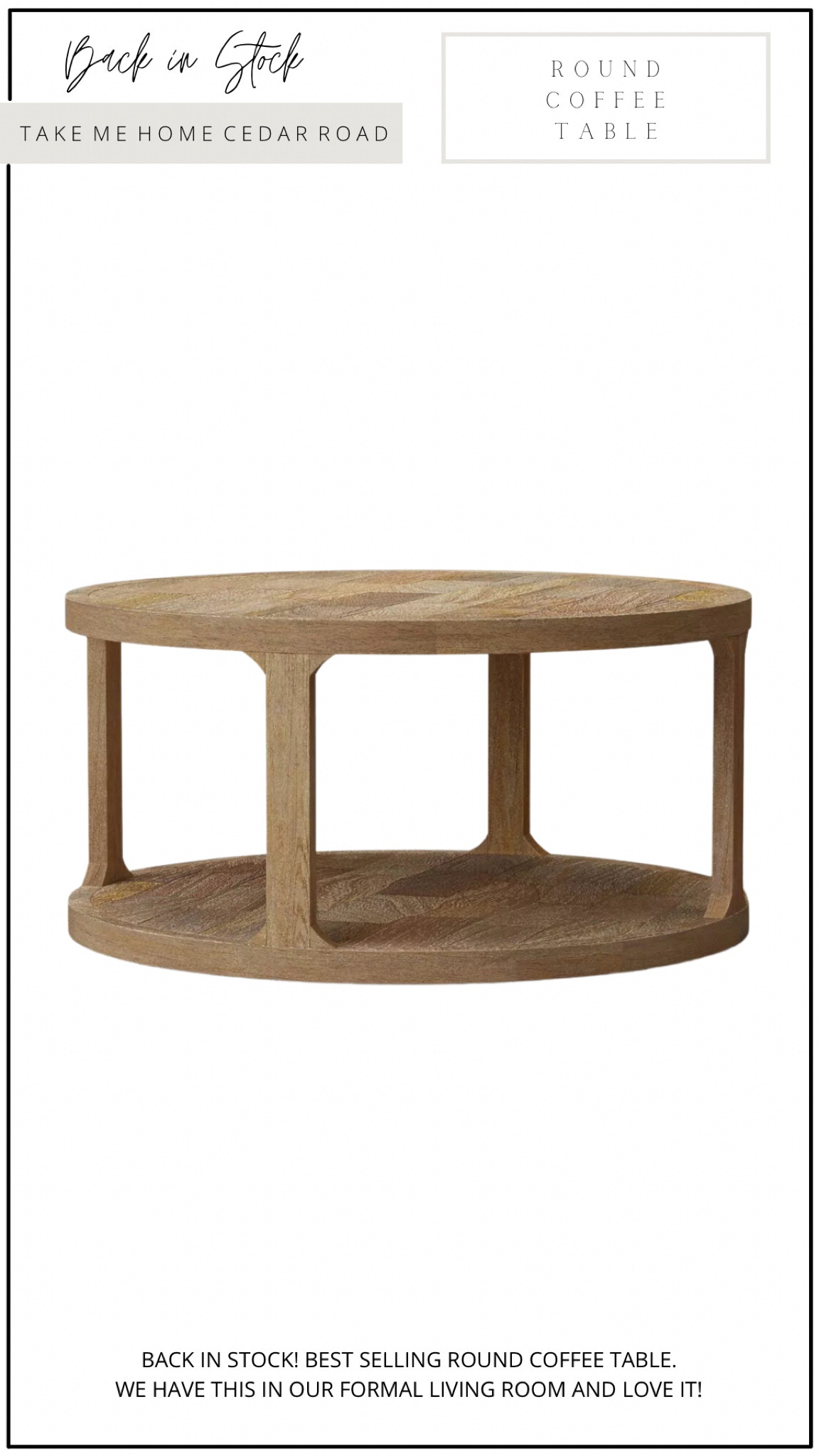 Castalia Round Natural Wood Coffee … curated on LTK