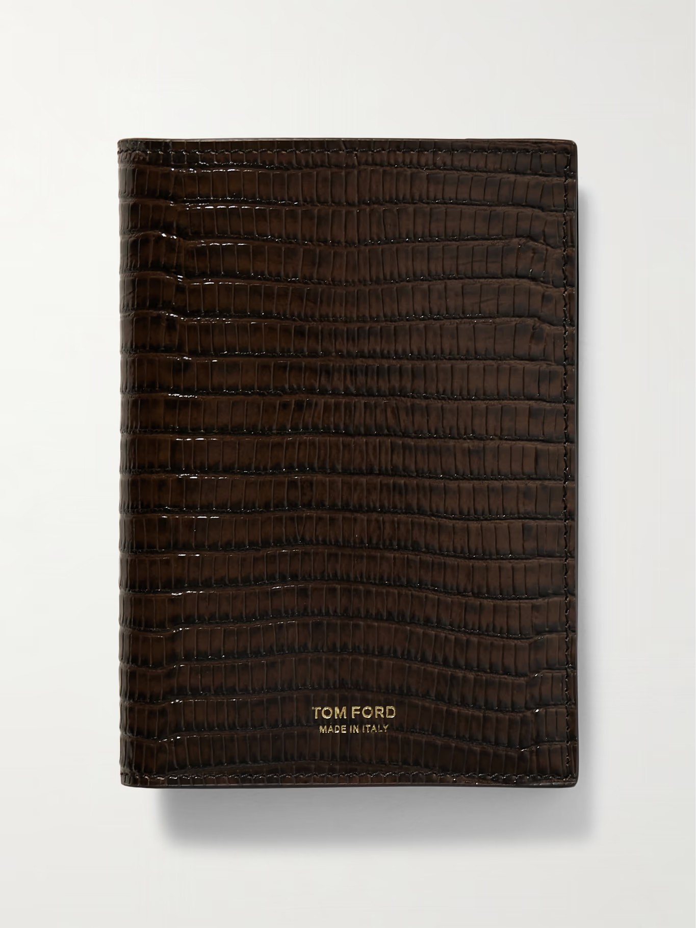 Lizard-Effect Glossed-Leather Passport Holder | Mr Porter (US & CA)