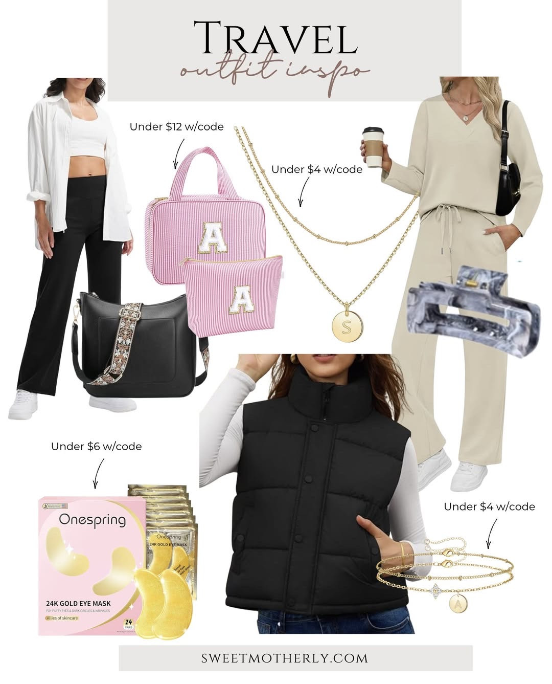 Travel outfit Inspo

Packing cubes
Travel toiletry bottles
Portable charger
Neck pillow
Luggage tags
Carry-on organizer
Travel jewelry case
Compression bags
Tech cord organizer
Travel wallet


#LTKGiftGuide #LTKSaleAlert #LTKHoliday