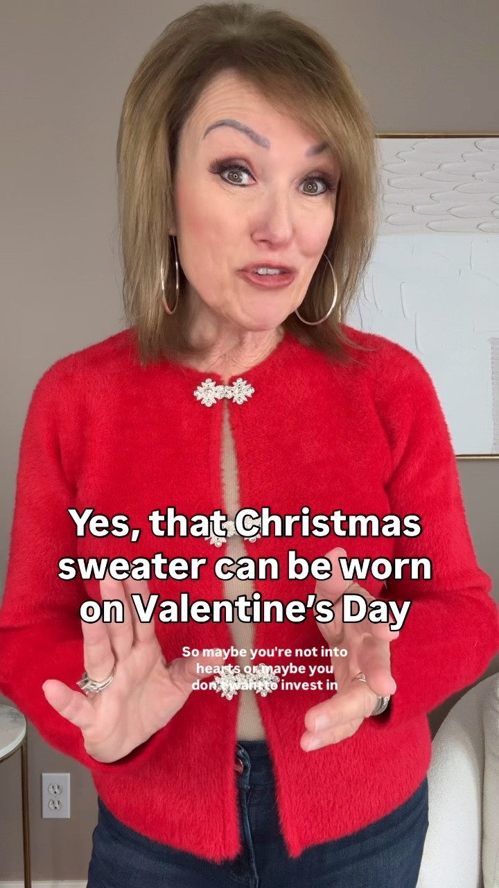 Why not? “Christmas sweaters” don’t have to just be for Christmas! You can repurpose them for Valentine’s Day.

I did find some red sweaters (mostly on sale) if you do want to buy something new!

#LTKootd #LTKOver40 #LTKValentine