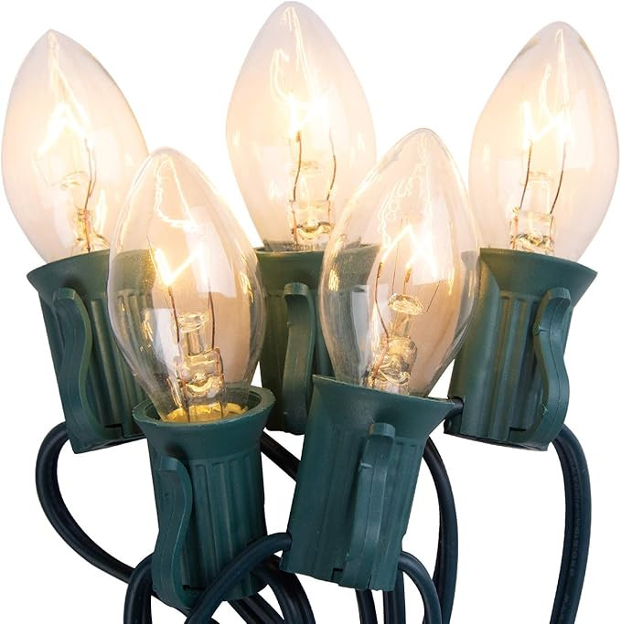 C7 Christmas String Light Set - 25FT C7 Vintage Christmas Tree Lights for Xmas Holiday Season Ind... | Amazon (US)