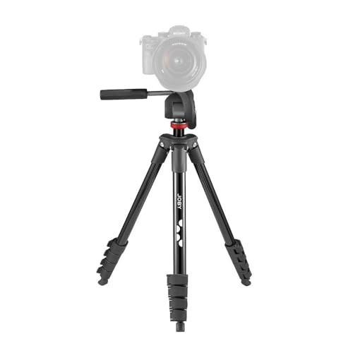 JOBY Compact Advanced, Camera Tripod with 3-Way Head, Universal ¼-20” Quick Release Attachment and Carrying Bag, for CSC, DSLR, Mirrorless Camera, Smartphone, Colour: Black | Amazon (US)