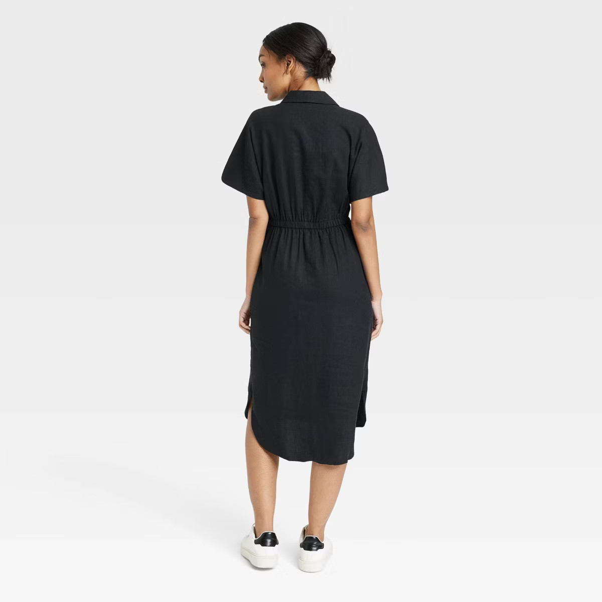 Women's Short Sleeve Linen Midi Shirtdress - A New Day™ | Target