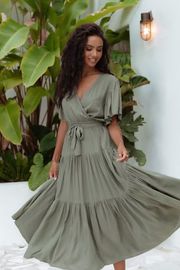 Barker Dress - Olive | Petal & Pup (AU)