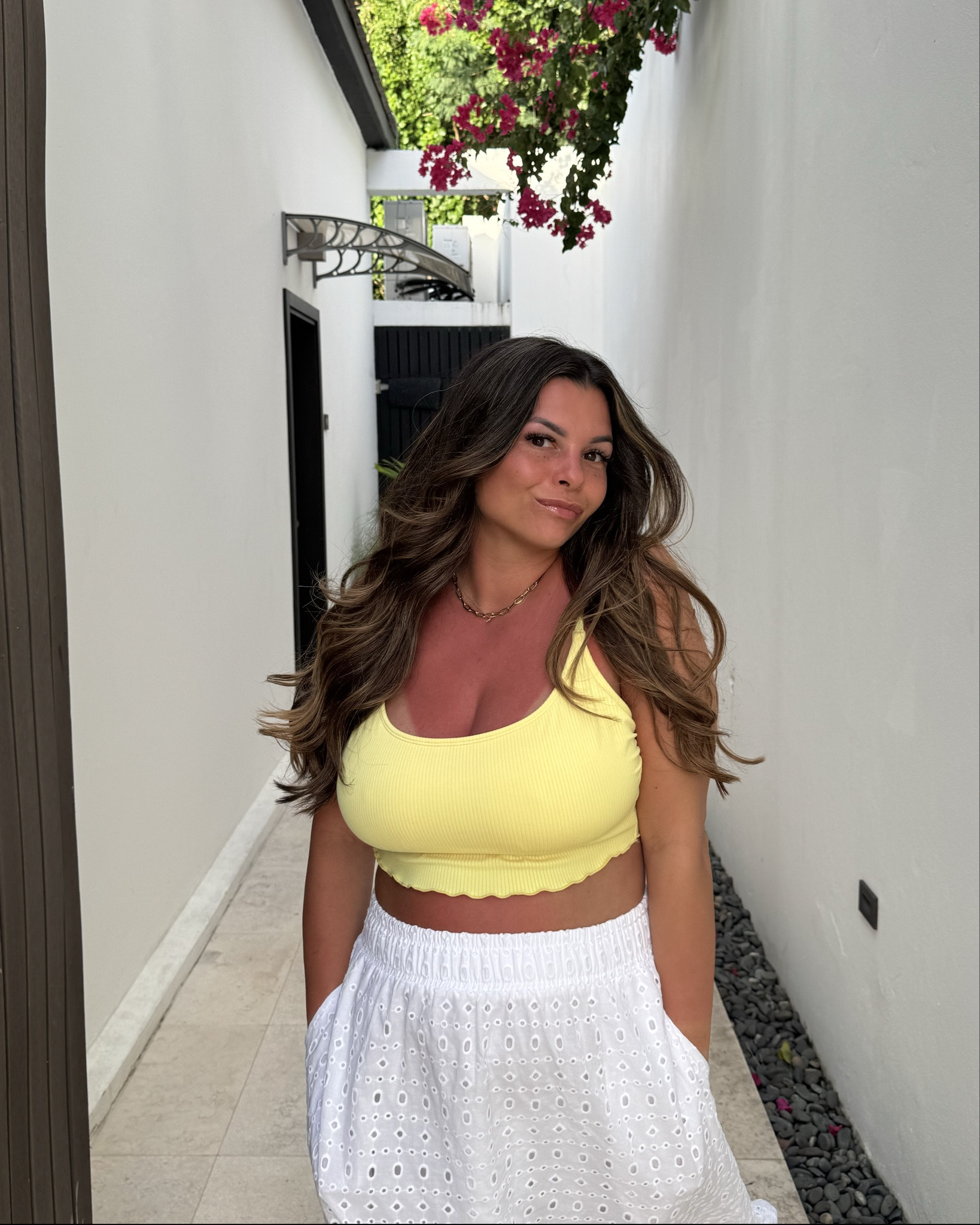 Maternity outfit vacation / skirt / yellow crop top / maternity style / white maxi skirt / wedge sandals 

#LTKSummerEdit #LTKBump #LTKSeasonal