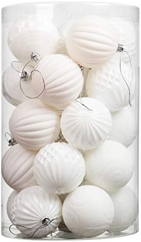 Amazon.com: Jusdreen 24pcs Christmas Balls Ornaments for Xmas Tree Shatterproof Christmas Tree Ha... | Amazon (US)