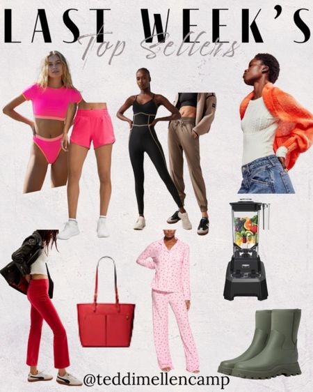 Last week’s top sellers! 

Bathing suit - blender - flare pants - rain boots - tote bag - onesie - joggers 

#LTKstyletip #LTKfitness #LTKswim