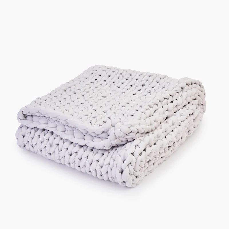 Knitted Weighted Blanket - Organic Cotton - Cotton Napper – Moonstone Grey / 15 – Bearaby | Bearaby US