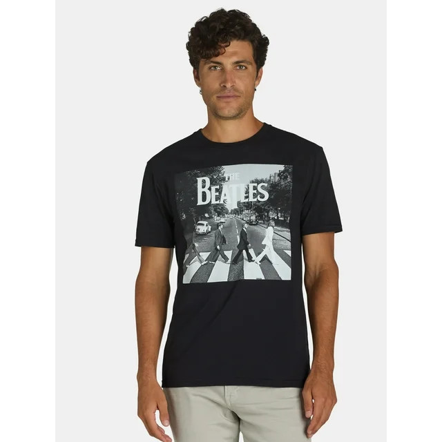 Beatles Abbey Road Men's & Big Men's Graphic Band Tee with Short Sleeves, Sizes S-3XL | Walmart (US)