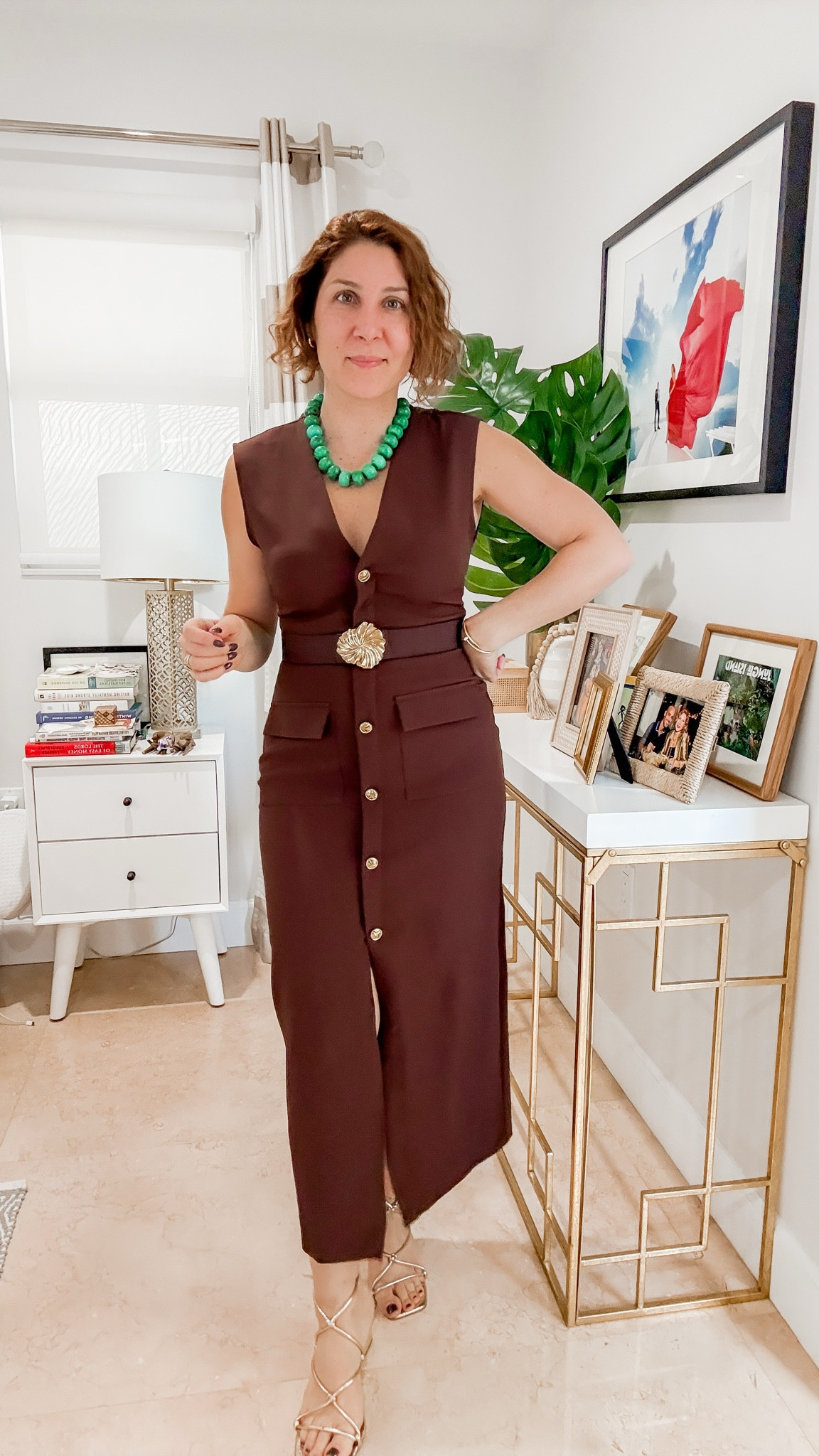 Brown dress from Zara