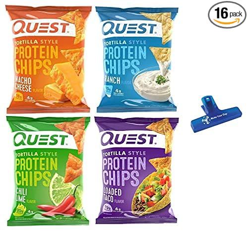 Nutrition Tortilla Style Protein Chips, Nacho Cheese, Ranch, Chili Lime, and Loaded Taco, 1.1 Oun... | Amazon (US)
