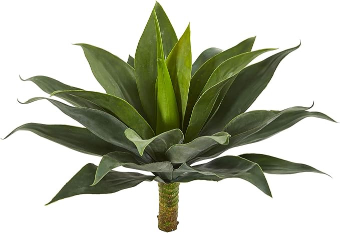Nearly Natural 19” Large Agave Artificial (Set of 2) Silk Plants Green | Amazon (US)