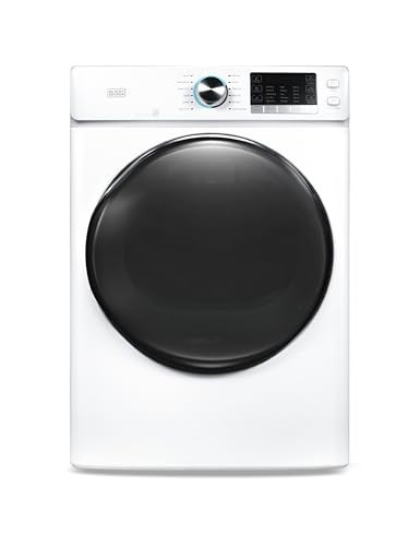 BLACK+DECKER 8.0 Cu. Ft. Electric Front Load Dryer with Steam, Clothes Dryer with LED Display, 12 Cycle Selections, ENERGY STAR, 240V Machine Requires Professional Installation, BFLD80ME, White | Amazon (US)