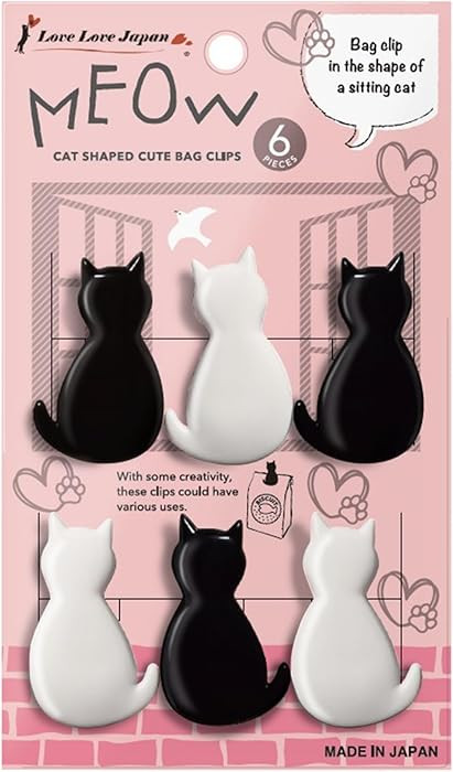 Sturdy & Cute Cat Chip Clips - Set of 6 Strong Grip for Snack Bags, Documents, Gift Bags Durable ... | Amazon (US)