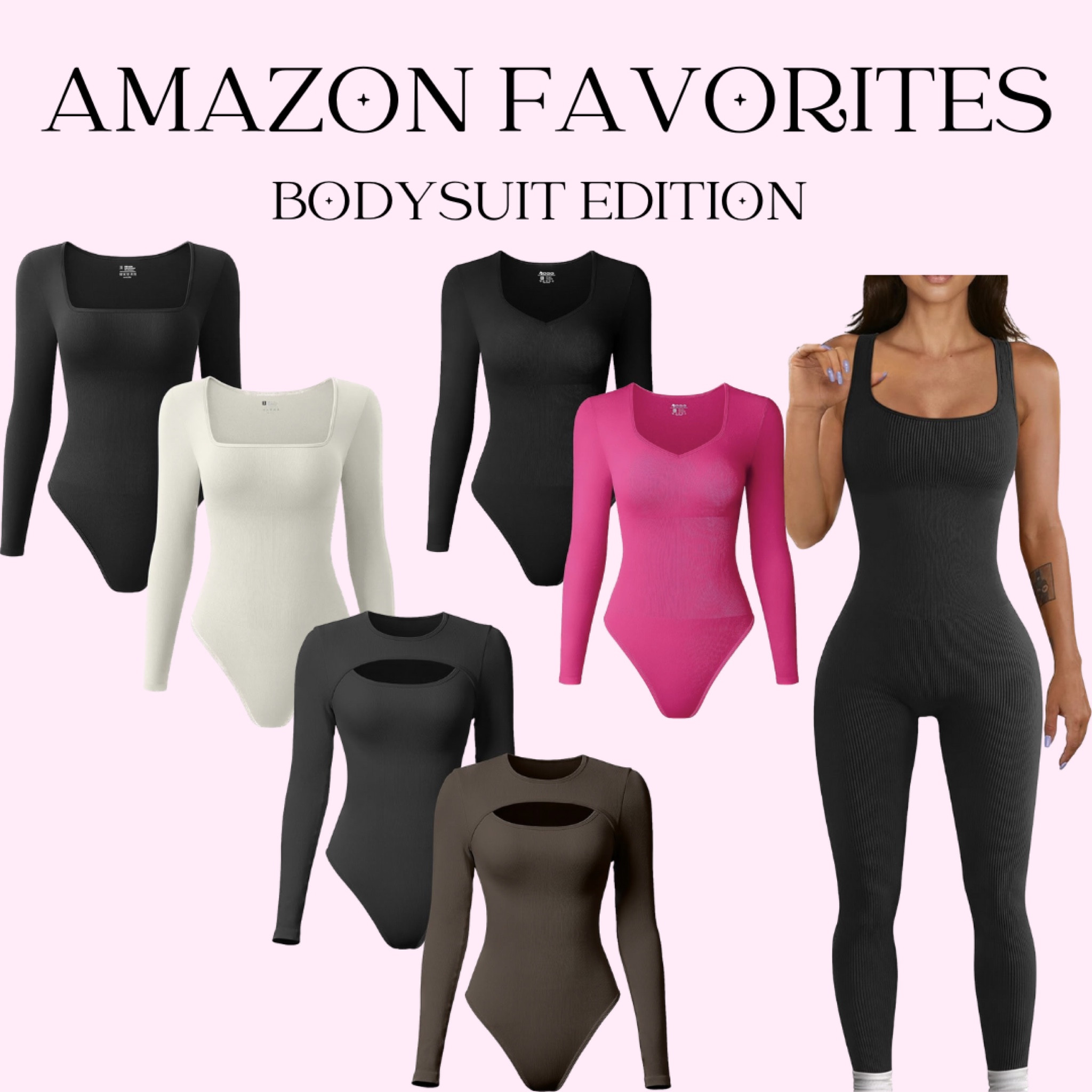 favorite bodysuits from amazon 💖
got all in a size large & they fit perfect. they have just enough compression to make me feel secure without being uncomfortable! 

#LTKfindsunder50 #LTKmidsize #LTKsalealert