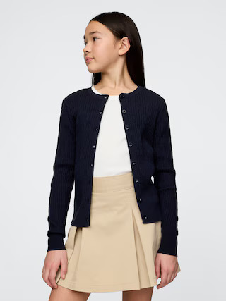 Kids Organic Cotton Uniform Cardigan | Gap (US)