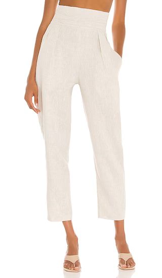 Philipa High Waisted Pant in Beige | Revolve Clothing (Global)